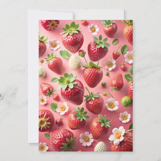 Aardbei eerste verjaardag kaart (Achterkant)