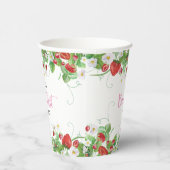 Aardbei eerste verjaardag papieren bekers (Rechts)