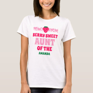 Aardbei Eerste Verjaardagsfeest Tante T-shirt
