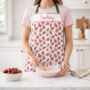 Aardbei en Bij Cute Persoonlijke Schort