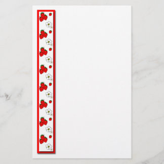 Aardbei en Bloemen Briefpapier