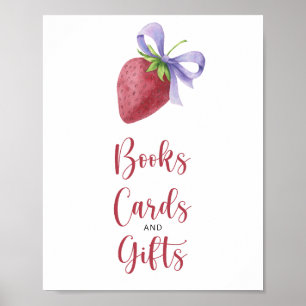 Aardbei en boog - boeken kaarten en cadeaus poster