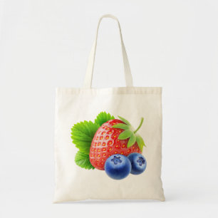 Aardbei en bosbessen tote bag