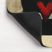 Aardbei en crème cupcake primitieve mousepad muismat (Hoek)