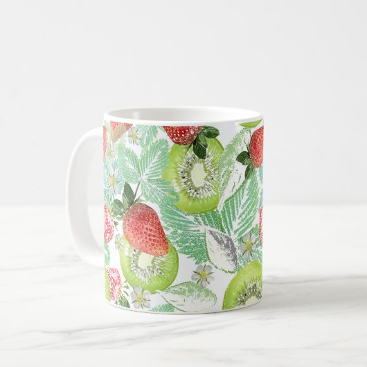 Aardbei en kiwi koffiemok (Voorkant links)