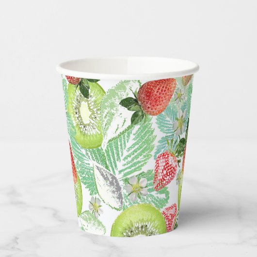 Aardbei en kiwi papieren bekers (Links)