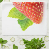 Aardbei en munt theedoek (Gevouwen)