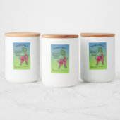 Aardbei en rabarber Pals Jam Pie Cobbler Voedselcontainer Etiket (Flessen)