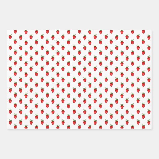 Aardbei en thee inpakpapier set (Voorkant 3)