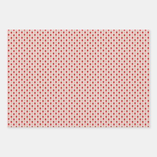 Aardbei en thee inpakpapier set (Voorkant 2)