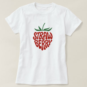 Aardbei - Esthetisch Retro Fruit Grafisch Ontwerp T-shirt