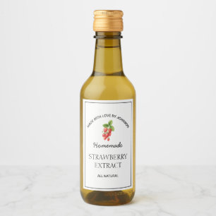 Aardbei Extract Label Wijn Etiket