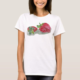 Aardbei Fairy Waterverf T-shirt