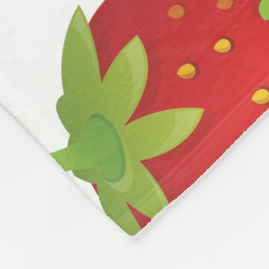 aardbei fleece deken (Hoek)