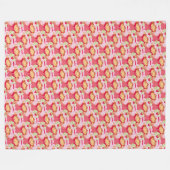 Aardbei Fleece Deken (Voorkant (Horizontaal))