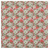 Aardbei Floral Pink Pattern Stof (Swatch)