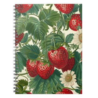 Aardbei Fruit Patroon  Notitieboek