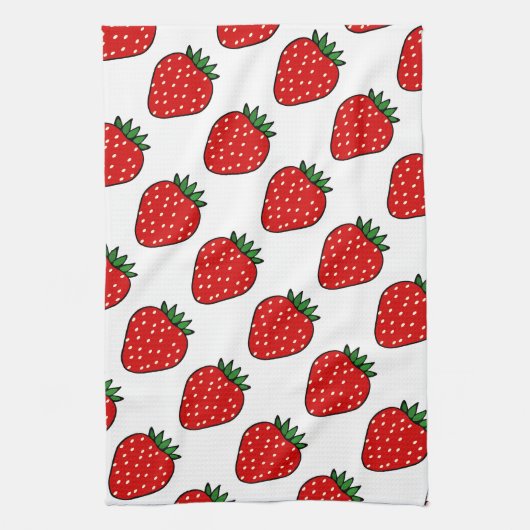 Aardbei Fruit Retro Keuken Handdoek Gift (Verticaal)