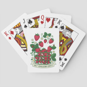 Aardbei Fruit Voedsel Bes Zoete Mand Pokerkaarten