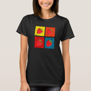 Aardbei-fruitretro Vegan Diet aardbei T-shirt