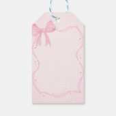 Aardbei, Gans, Boog Lijst Stippen Baby shower Cadeaulabel (Achterkant)