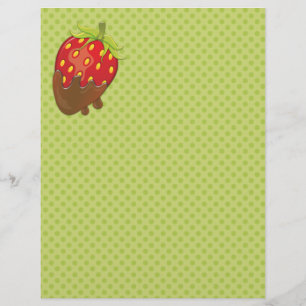 Aardbei gedompeld in chocolade flyer