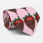 aardbei gedompeld in chocolade stropdas (Opgerold)