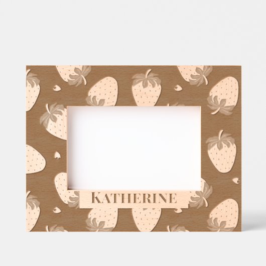 Aardbei Gegraveerde Lijstjes (Voorkant)