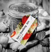  aardbei - gepersonaliseerd jam cadeaulabel