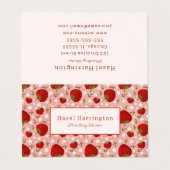 Aardbei gevouwen Visitekaartje  Schattige (Buitenkant ongevouwen)