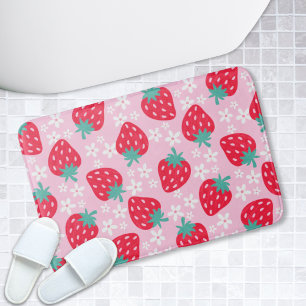 Aardbei Girly Coquette Roze & Rode Badmat