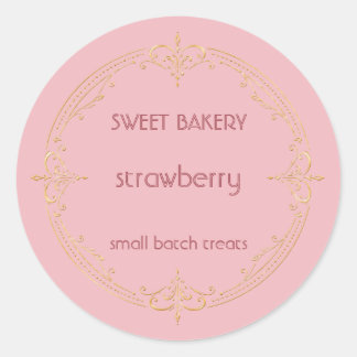 Aardbei Gouden Klein Zakelijk Bakkerij Etiket