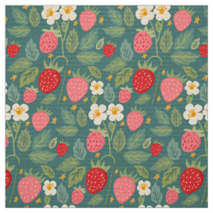 Aardbei Green Botanical Stof