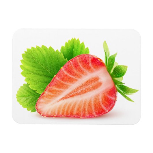 Aardbei half magneet (Horizontaal)