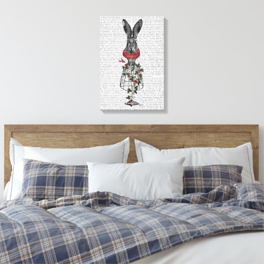 Aardbei Hare Canvas Afdruk (Insitu (Slaapkamer))
