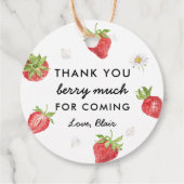 Aardbei Hartelijk dank voor Berry Bedankjes Labels (Achterkant)