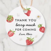 Aardbei Hartelijk dank voor Berry Bedankjes Labels (Voorkant)