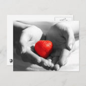 Aardbei Heart Briefkaart (Voorkant / Achterkant)