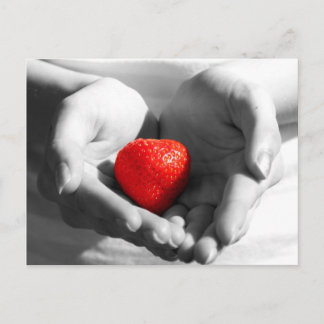Aardbei Heart Briefkaart