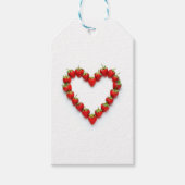 Aardbei Heart Cadeaulabel (Voorkant)