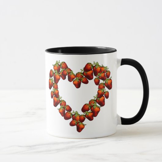 Aardbei Heart Mok (Rechts)