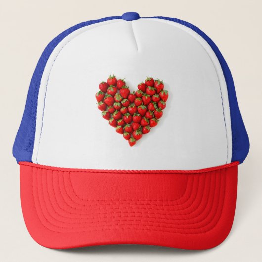 Aardbei Heart Trucker Pet (Voorkant)