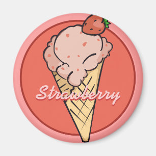 Aardbei Ice Cream Magnet Magneet