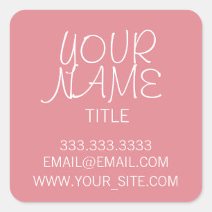 Aardbei Ice FreeHand Eenvoudig Vierkante Sticker