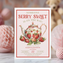 Aardbei Iemand Berry Sweet Baby shower Kaart