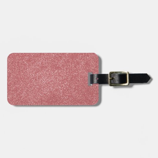 Aardbei ijs ROZE met nepschitter Bagagelabel (Voorkant horizontaal)