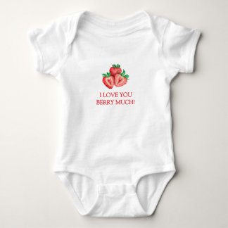 Aardbei Ik hou van je Berry veel Romper