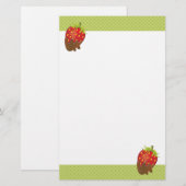 Aardbei in chocolade briefpapier (Voorkant / Achterkant)