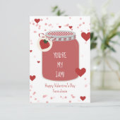 Aardbei Je bent mijn Jam Classroom Valentijn Kaart (Staand voorkant)