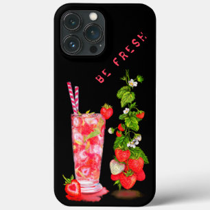 Aardbei Juice Cool Drink iPhone 13 Pro Max Hoesje